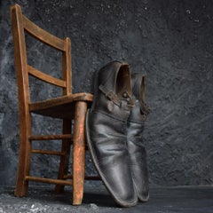 Early 20th Century English Handmade Leather Clown Shoes