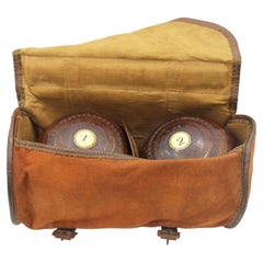 Early 20th Century English Lawn Bowl Set by Jacques & Son in Carrying Bag