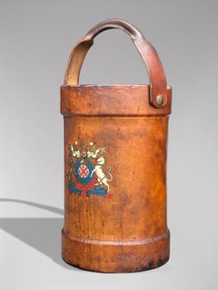 Early 20th Century English Leather Fire Bucket, 1900