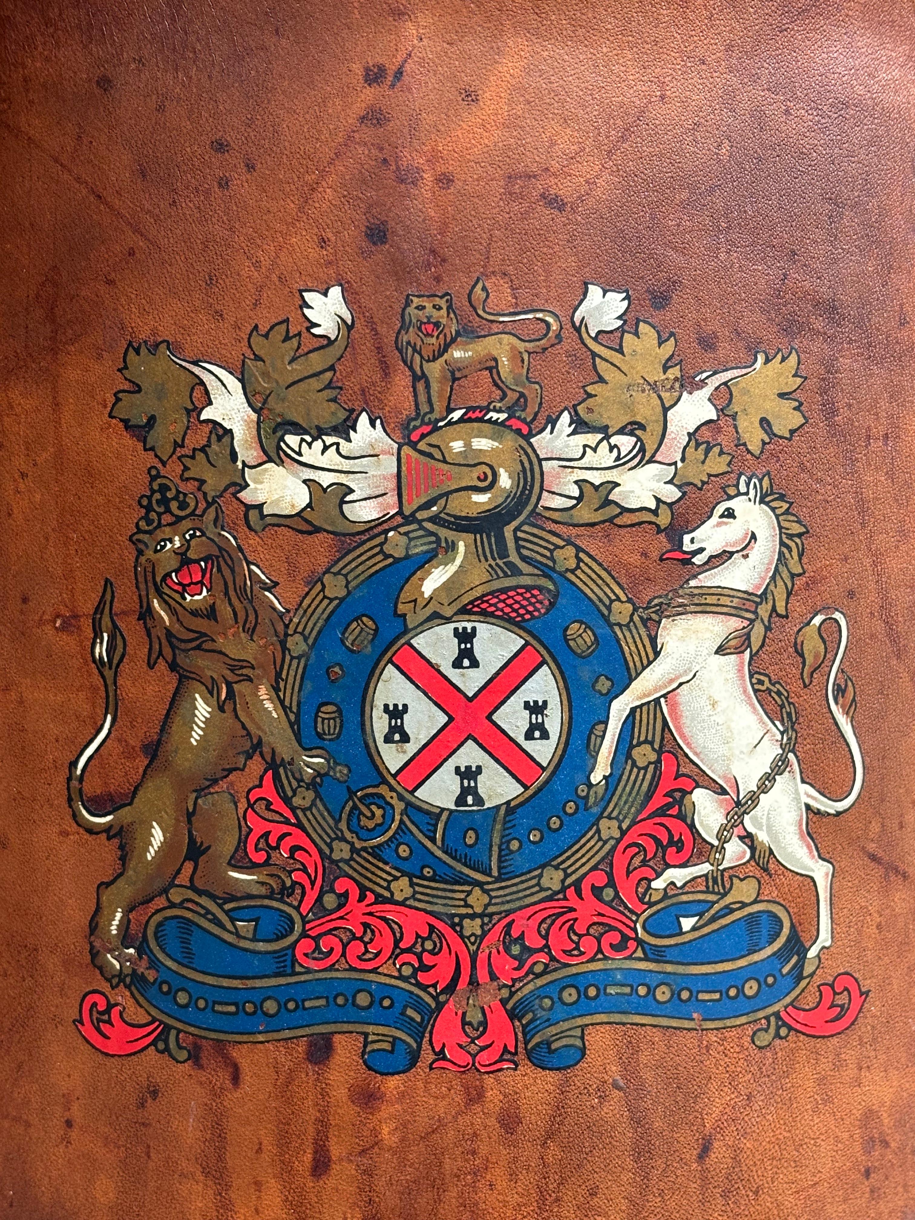 Britannico Secchio da fuoco in pelle inglese dei primi del Novecento, 1900 in vendita