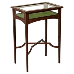 Early 20th Century English Mahogany and Glass Vitrine Table or Display Case