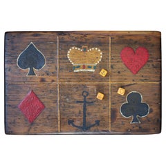 Frühe 20. Jahrhundert Englisch Maritime Matrosen Gambling Game Box  Krone & Anker
