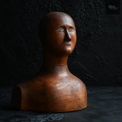 Early 20th century English milliners’ hand carved bust