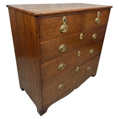 Commode inglese in Oak e ottone dei primi del Novecento, anni '20