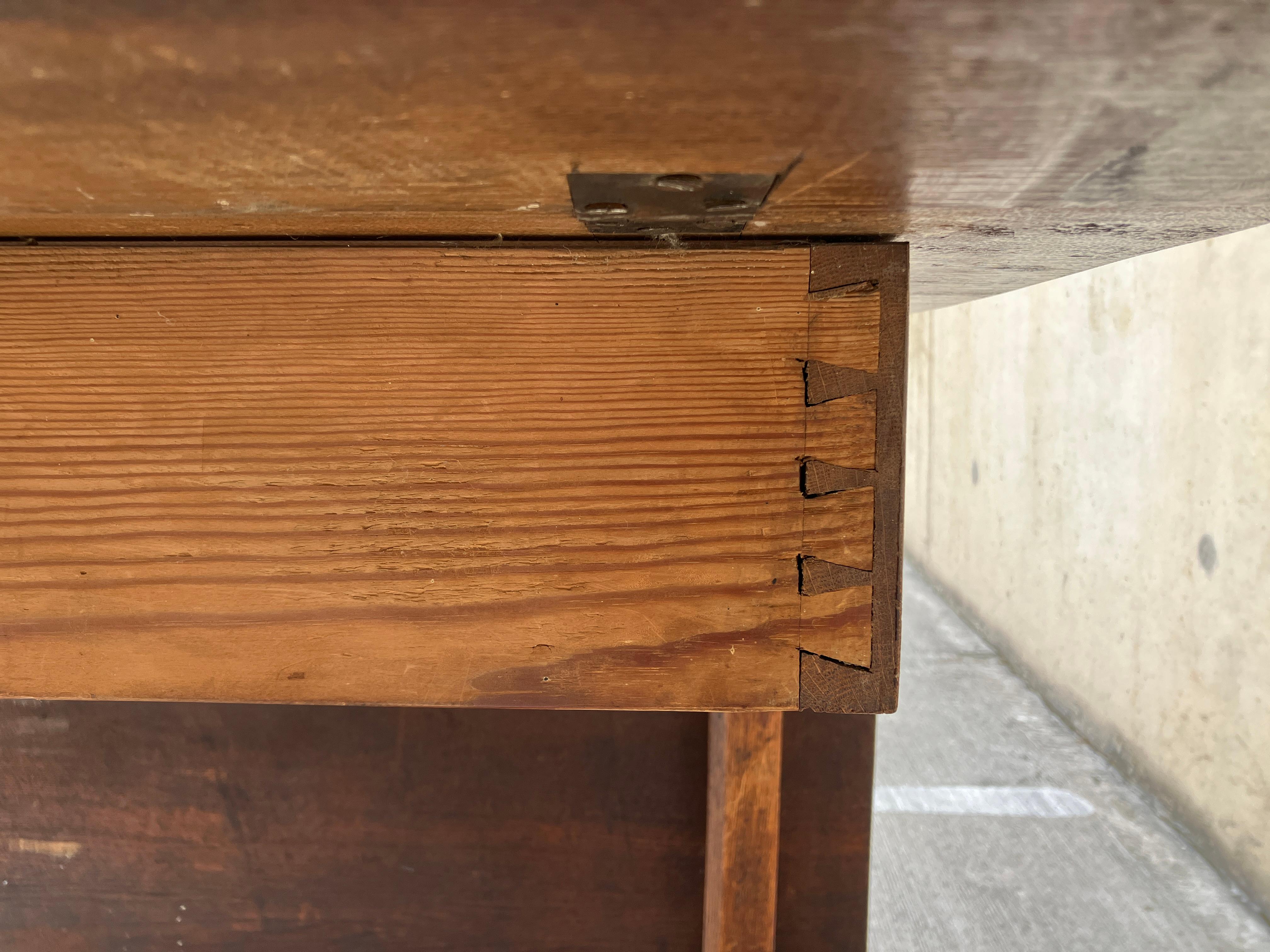 Table de salle à manger en chêne anglais du début du 20e siècle, à abattant en vente 3