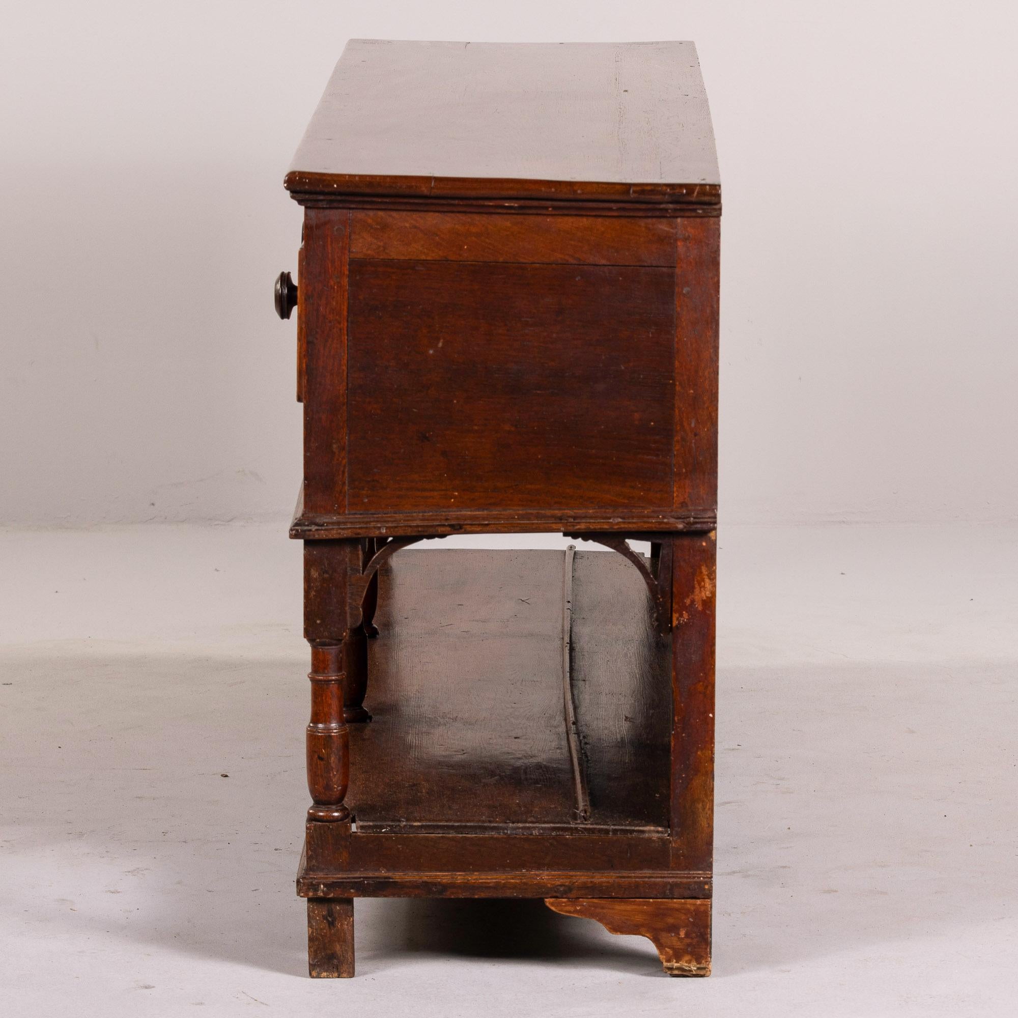 Early 20th Century English Oak Dresser Base 2