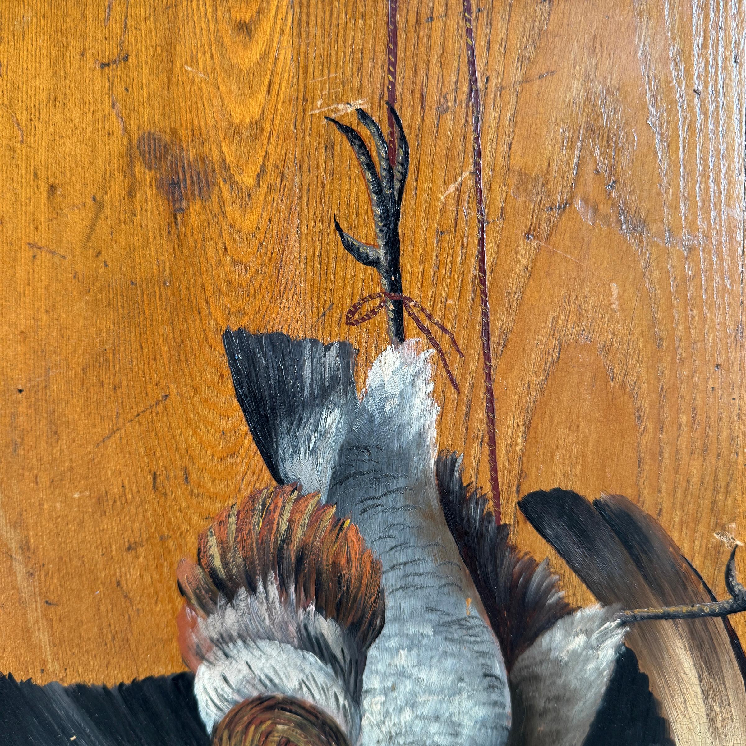 Early 20th Century English Partridge Painting In Good Condition For Sale In Chicago, IL