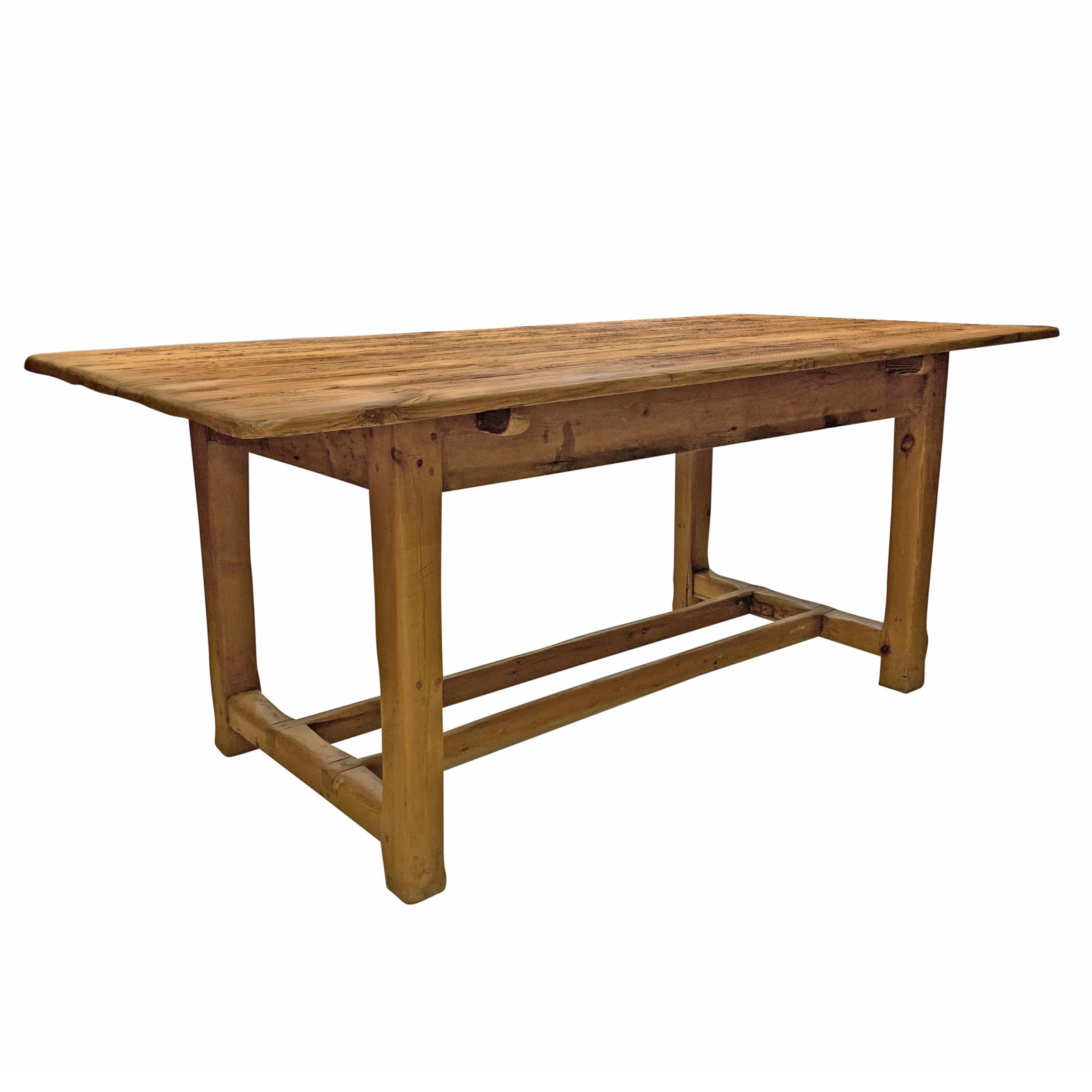 Early 20th Century English Pine Farm Table In Good Condition In Chicago, IL