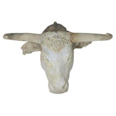 Early 20th Century English Plaster Bulls Head