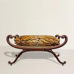 Early 20th Century English Regency-Style Curule Bench