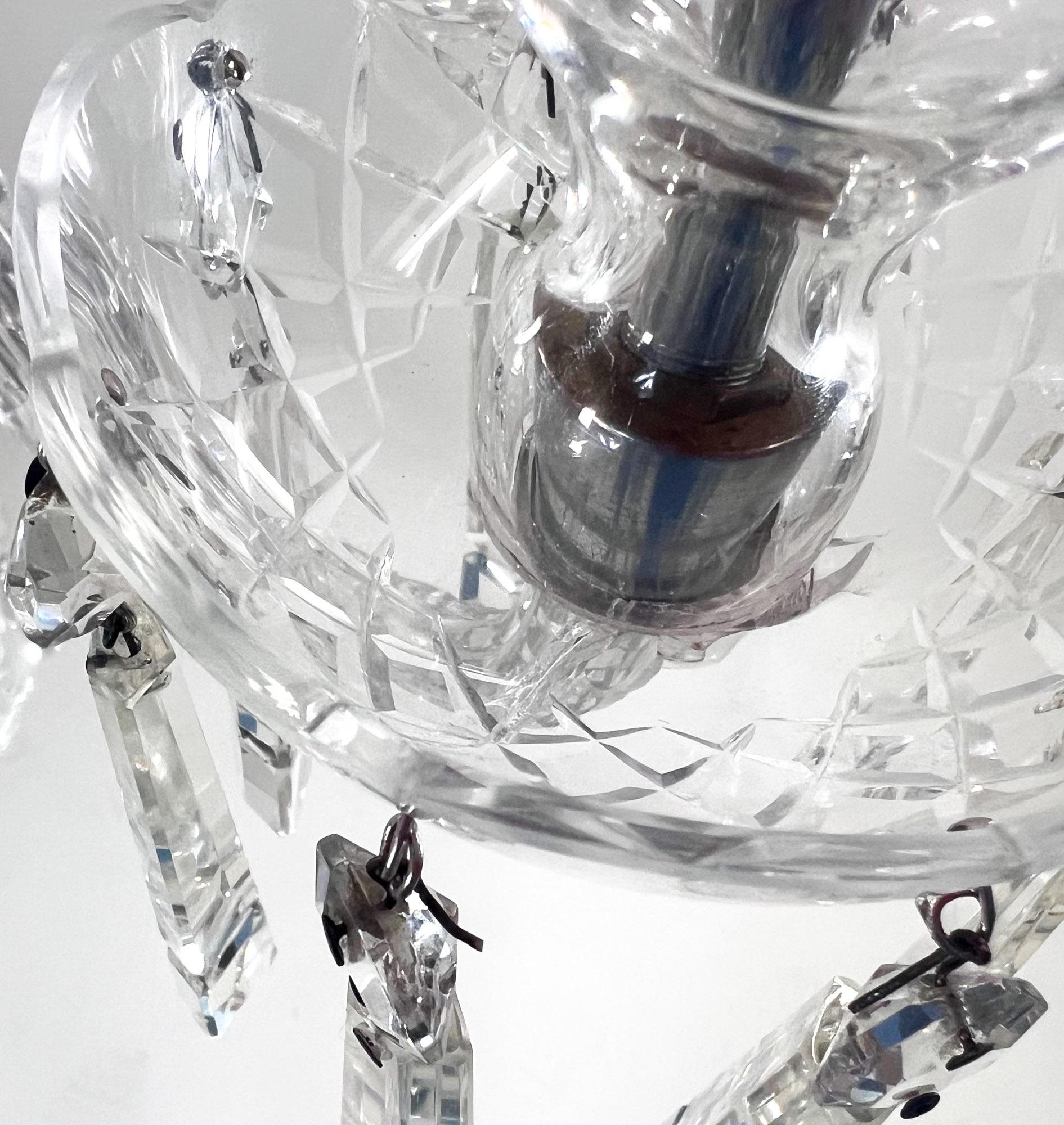 Lampadario di cristallo a cascata in stile Regency inglese dei primi del Novecento in vendita 5