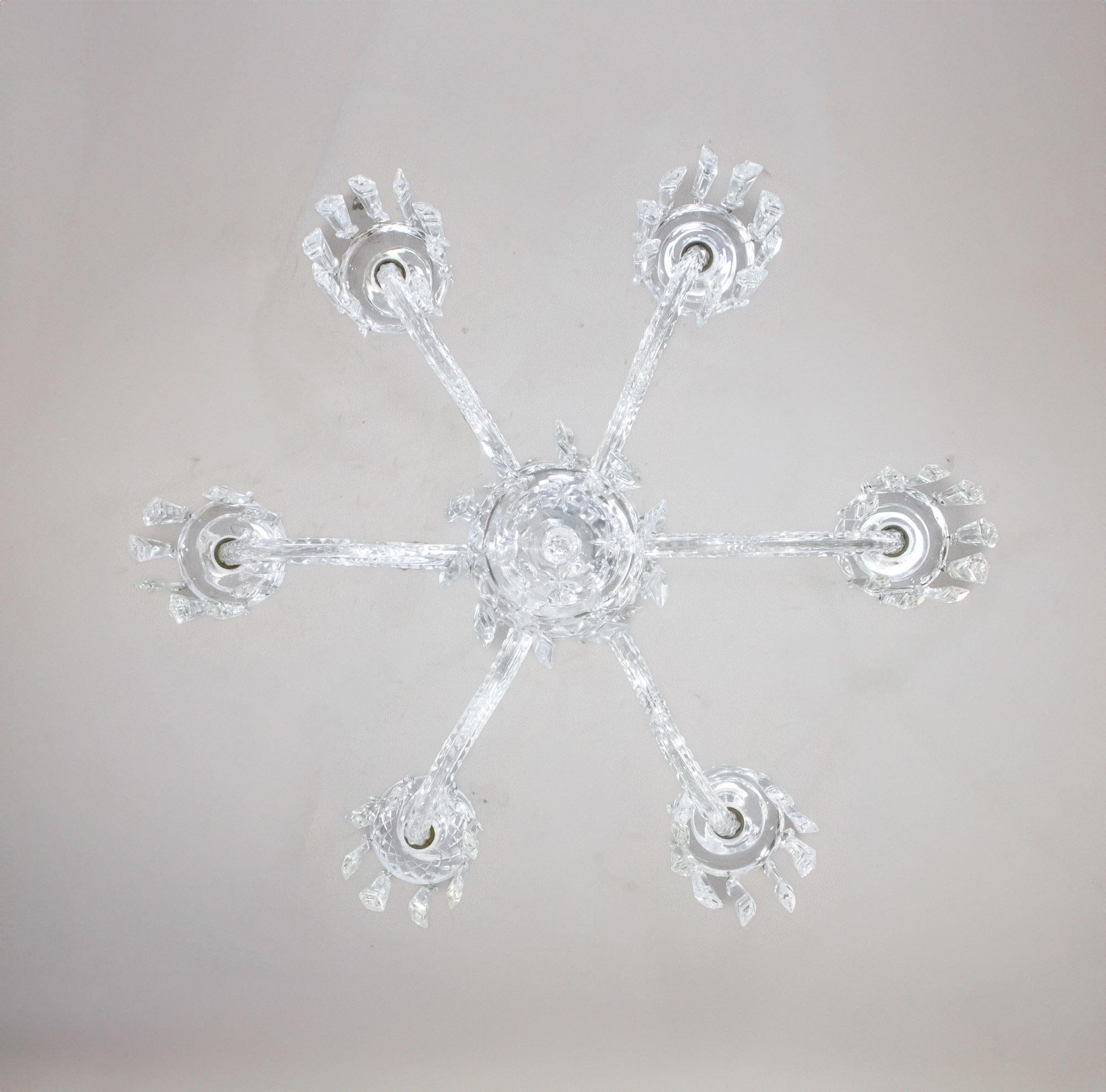 Lampadario di cristallo a cascata in stile Regency inglese dei primi del Novecento in vendita 1