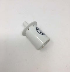 Early 20th Century English Roe's Rosebud Patent Transferware Pie Funnel