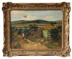 Scène de campagne avec des enfants, English School 20e siècle