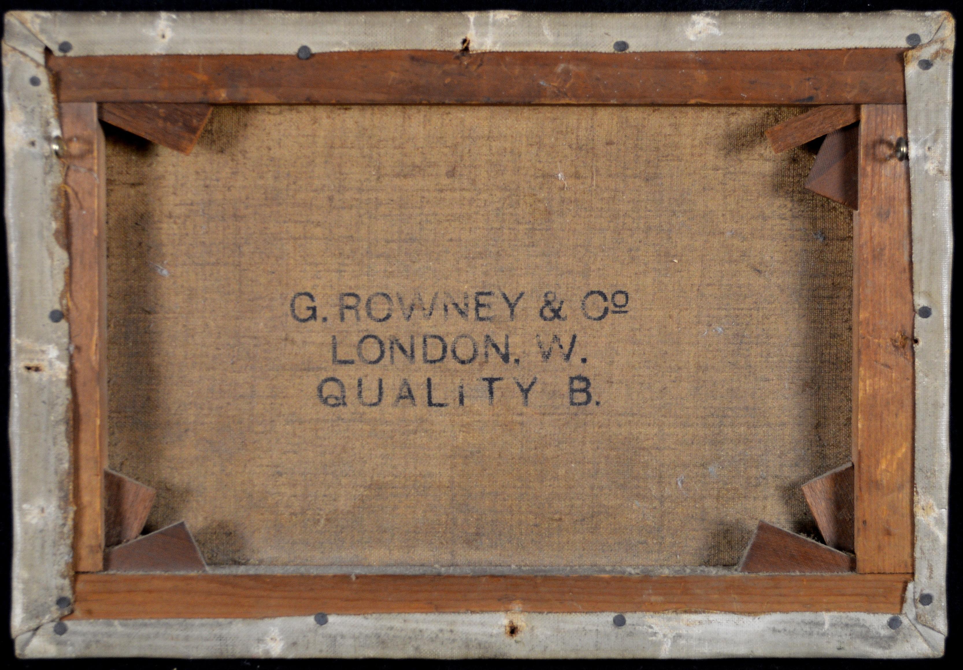 Figur in einem Feld - Antikes English Impressionist Sommerlandschaft Ölgemälde im Angebot 3