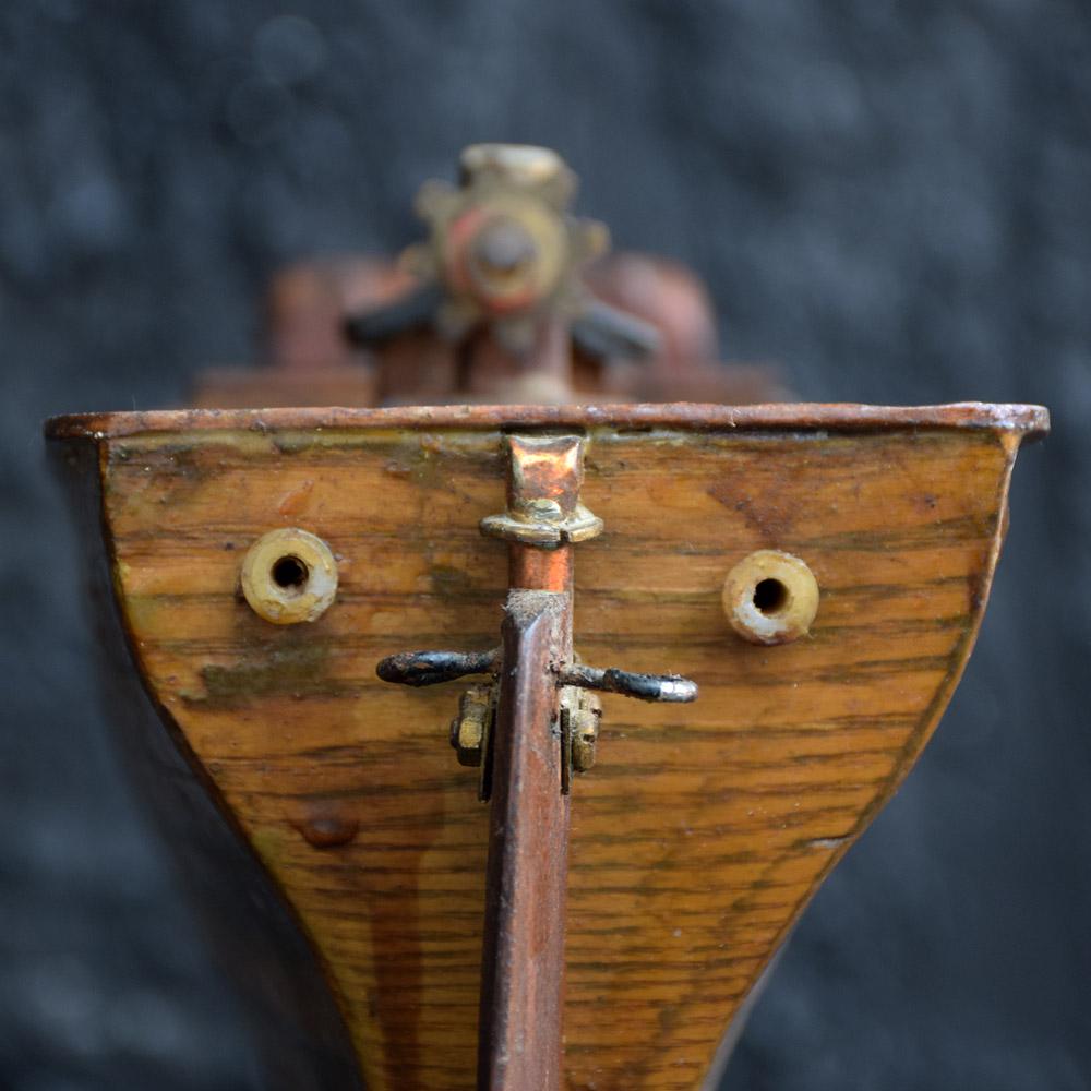 British Early 20th Century English Scratch Built Boat Model