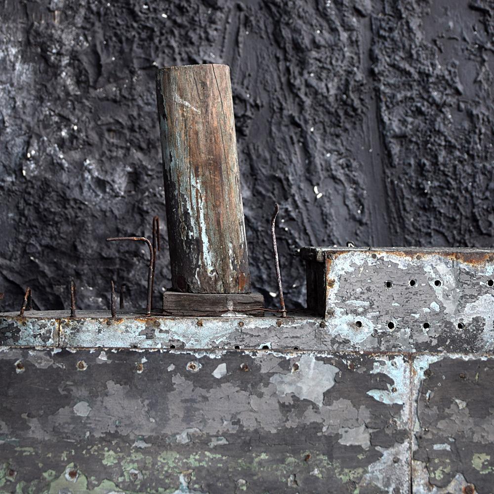 Early 20th Century English Scratch Built Zinc Ship Model In Distressed Condition In London, GB