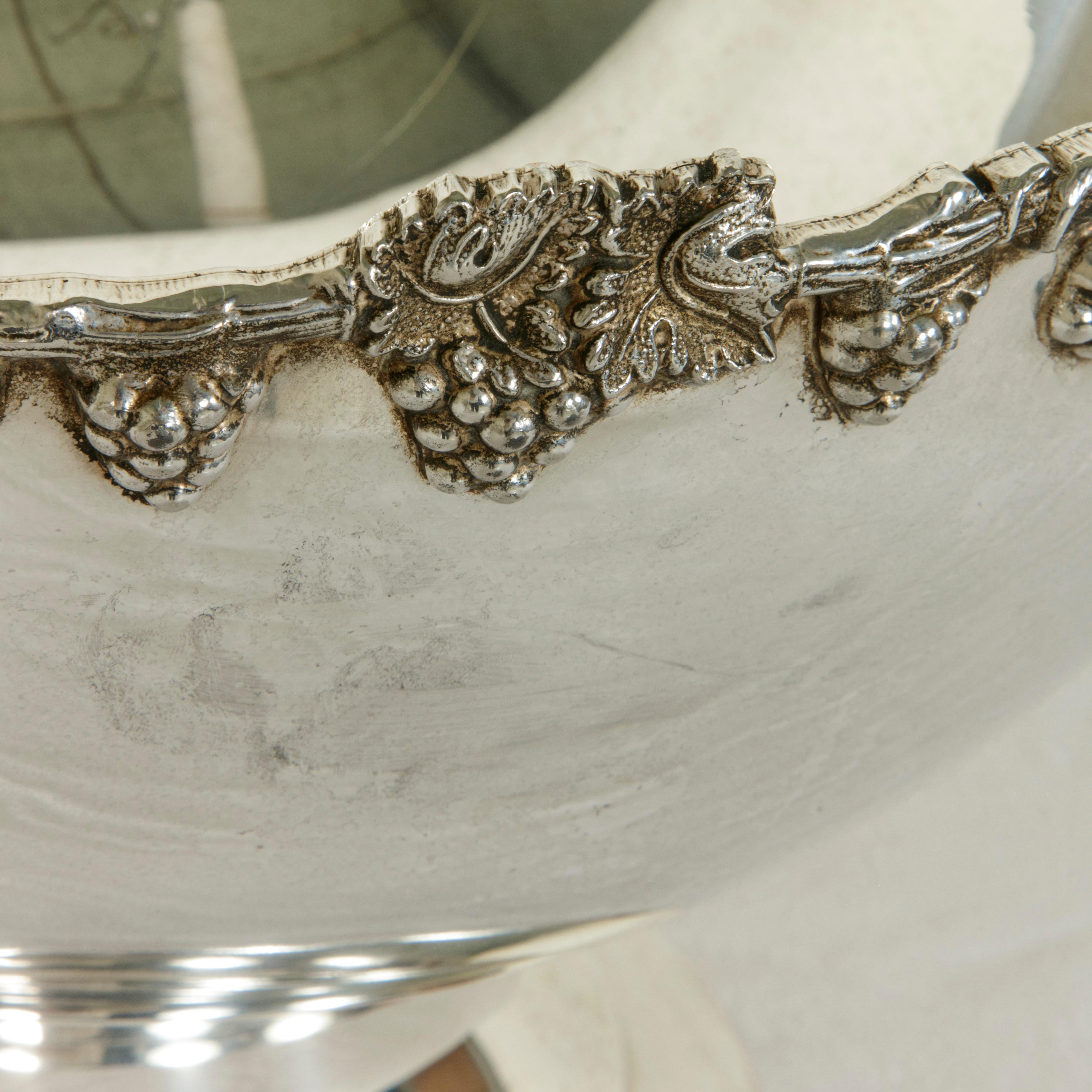 Early 20th Century English Silver Plate Hotel Champagne Bucket with Tray 6
