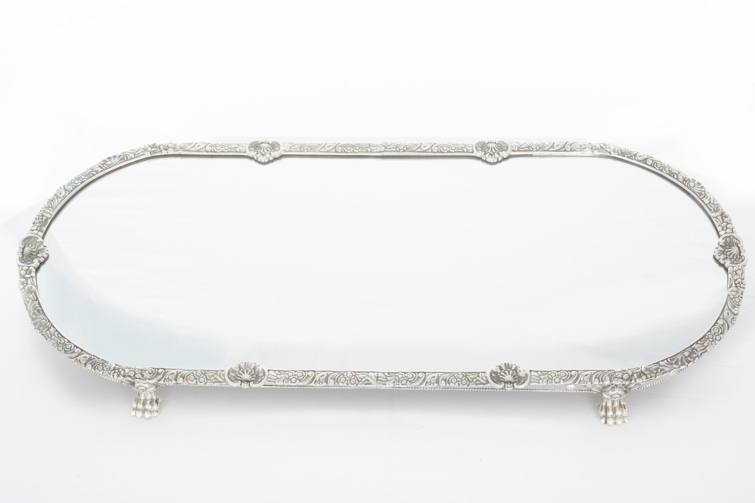 Early 20th Century English Silver Plate / Mirror Plateau For Sale 8