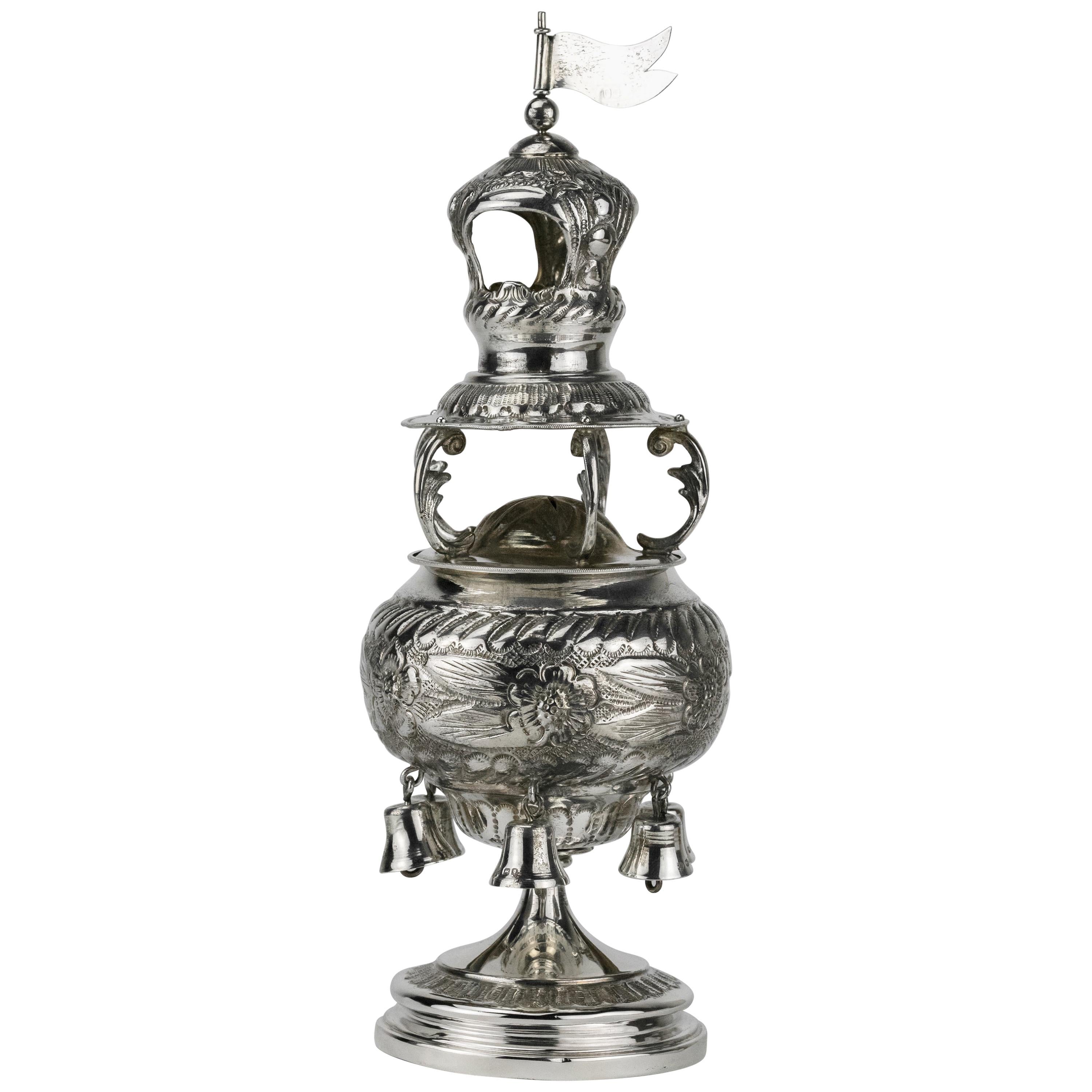 Early 20th Century English Silver Spice Tower