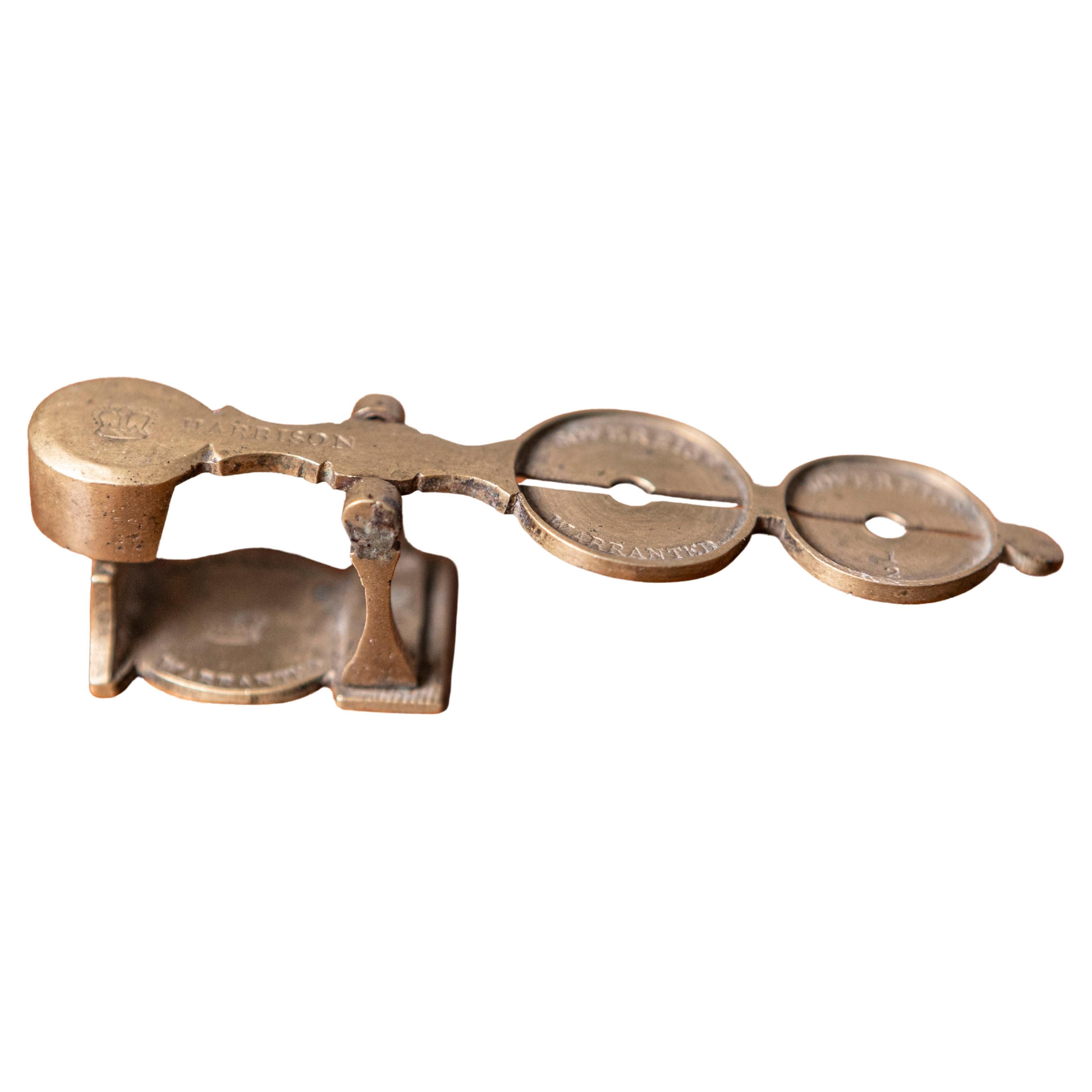 Early 20th-Century English Sovereign Balance Scale by Harrison