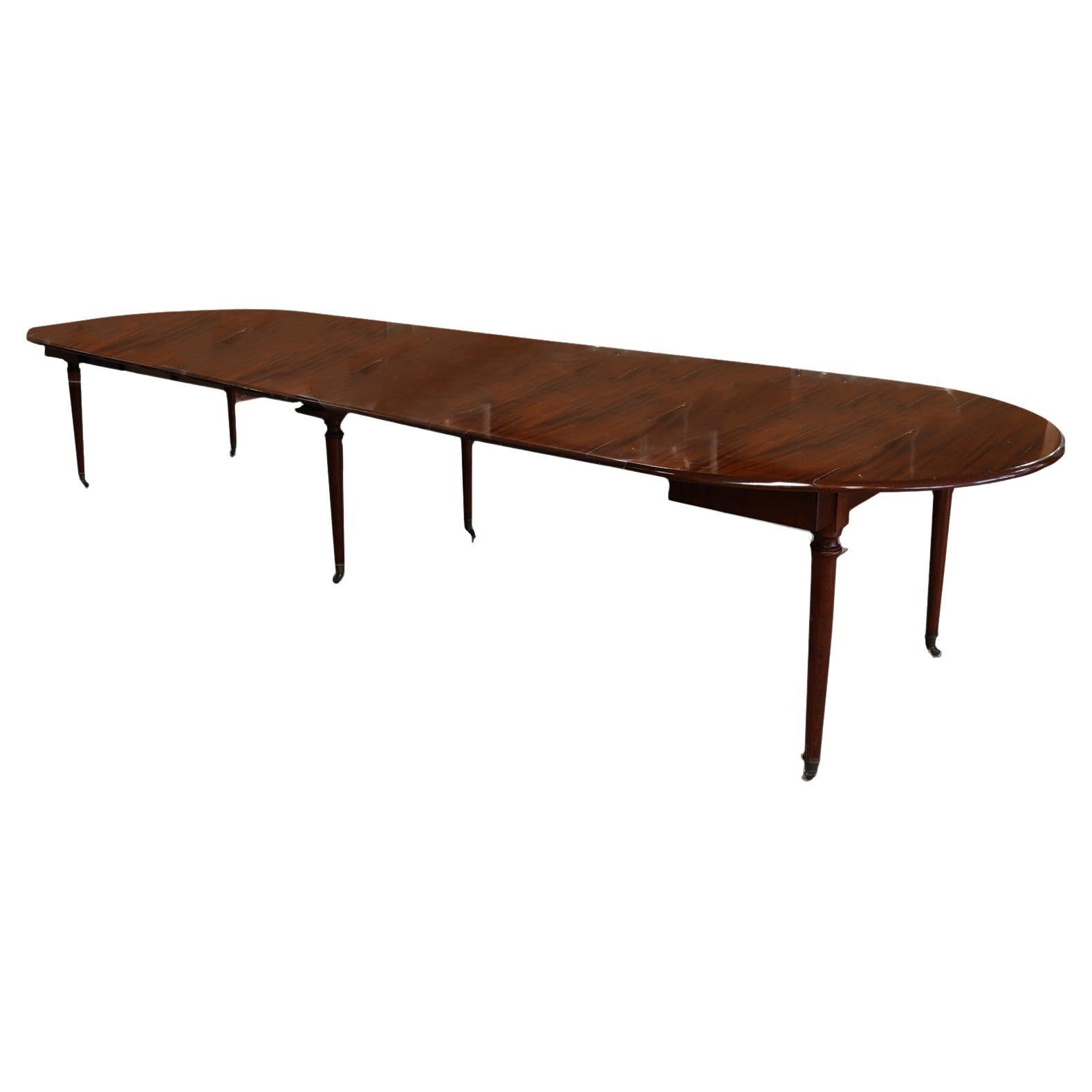 Early 19th Century English Style Mahogany Extending Dining Table
