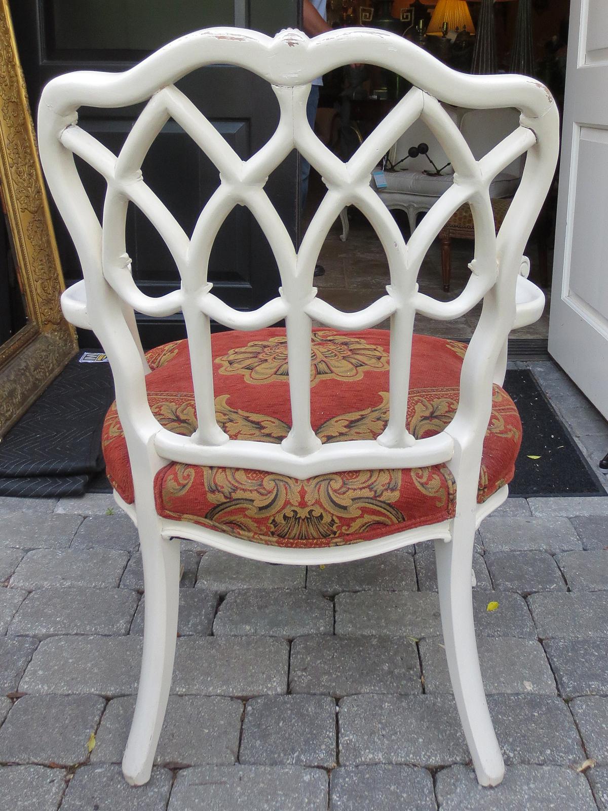 Early 20th Century English Style Painted Armchair 2