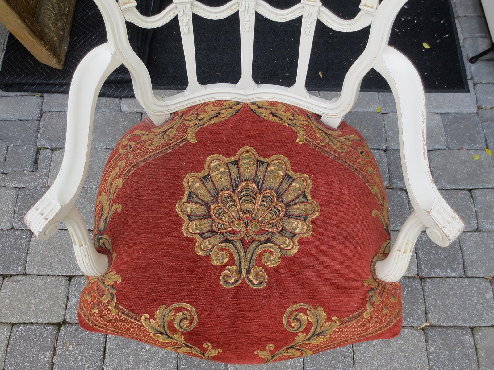 Early 20th Century English Style Painted Armchair 3