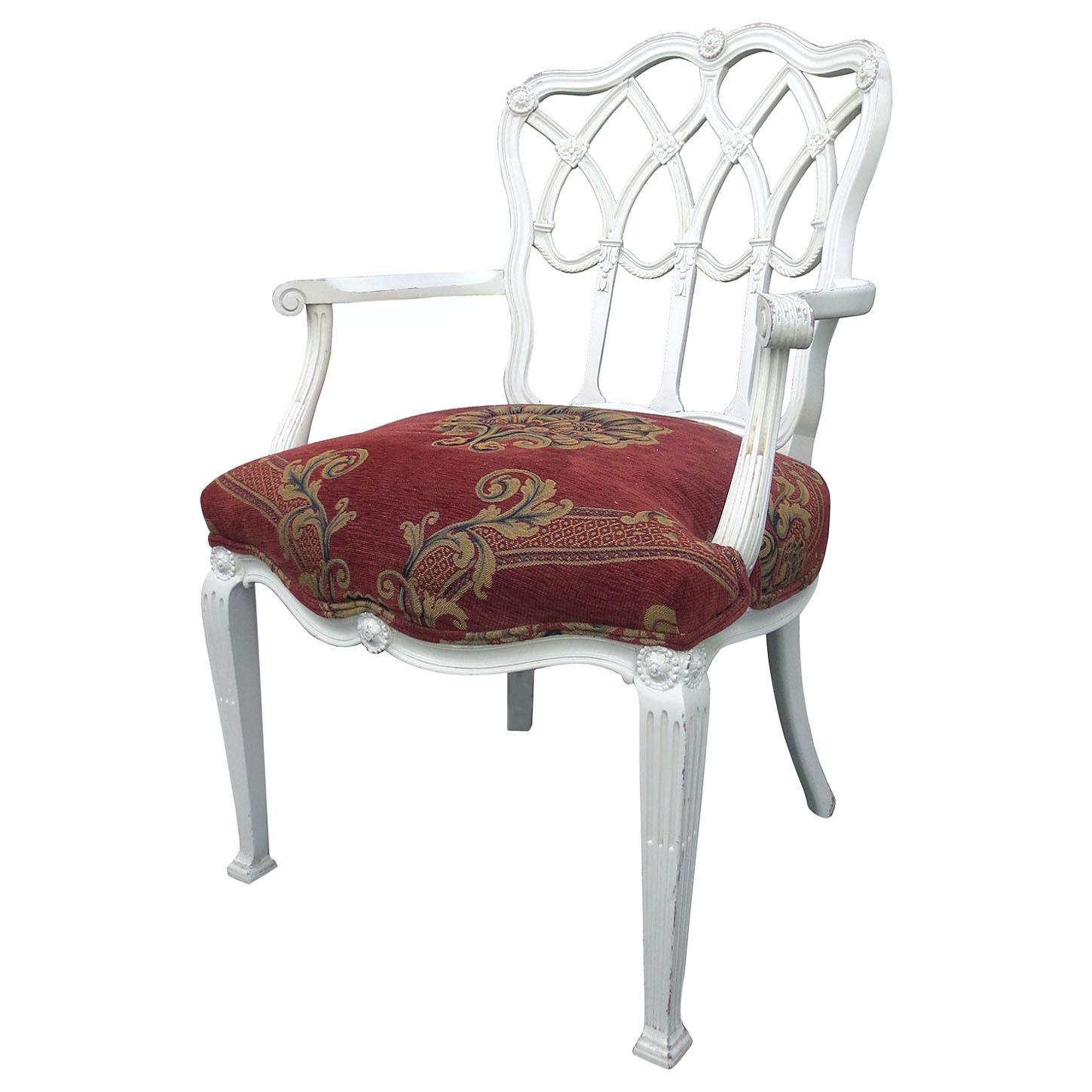 Early 20th Century English Style Painted Armchair