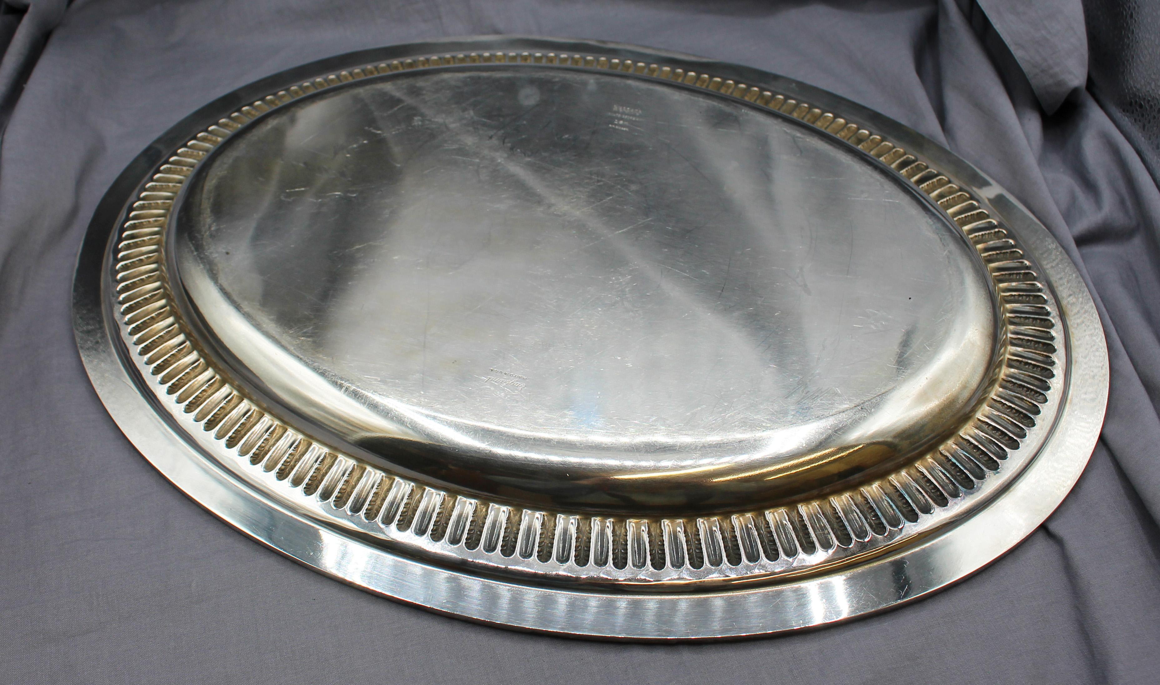 Plat à viande en argent Wallace 