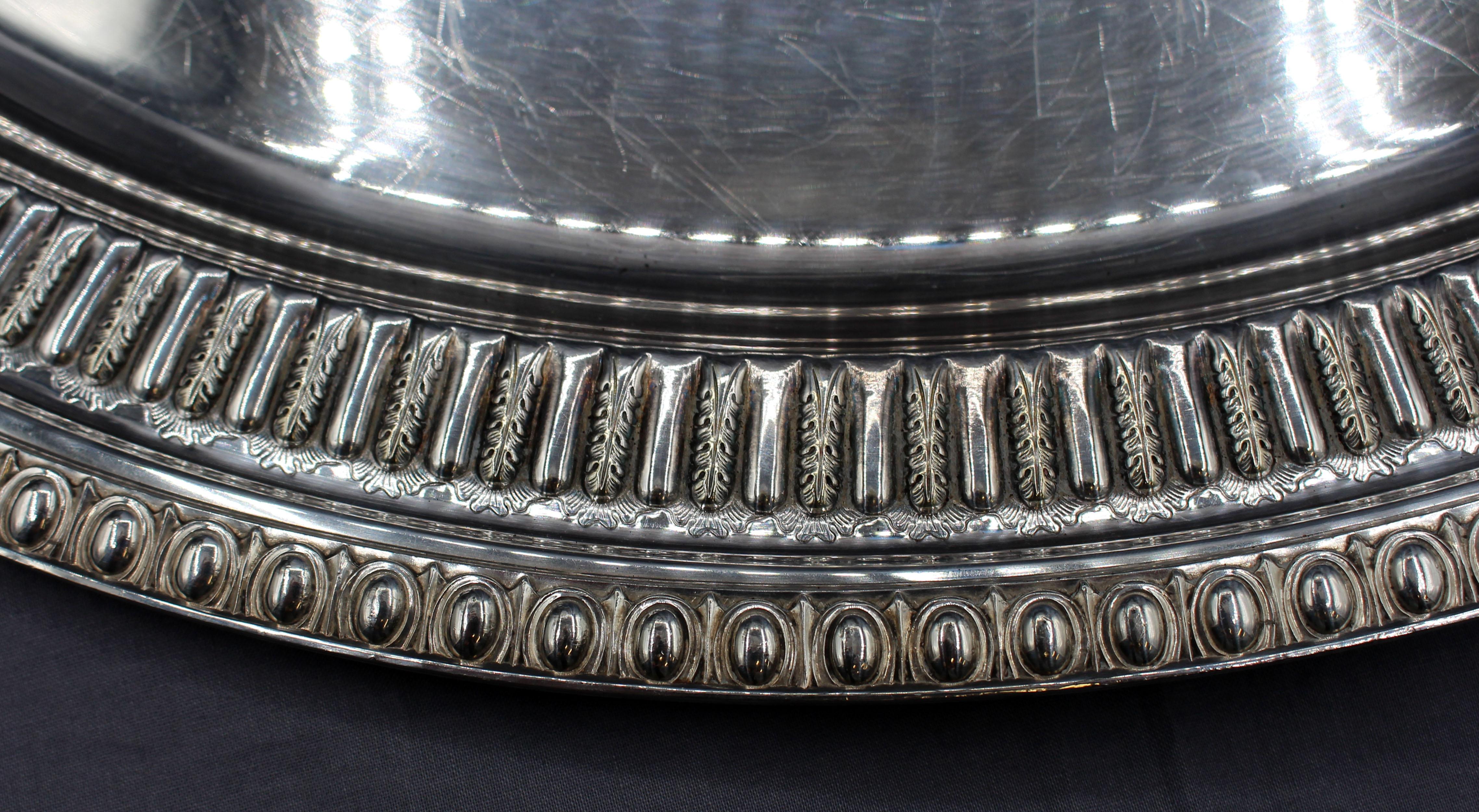 Plaqué Plat à viande en argent Wallace 