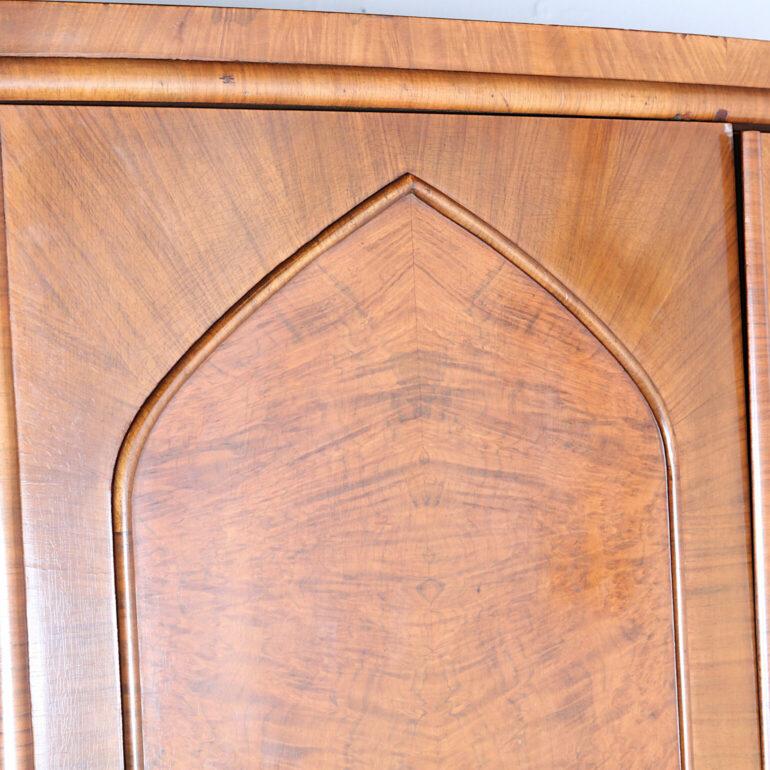 Art Deco Early 20th Century English Walnut Wardrobe Armoire