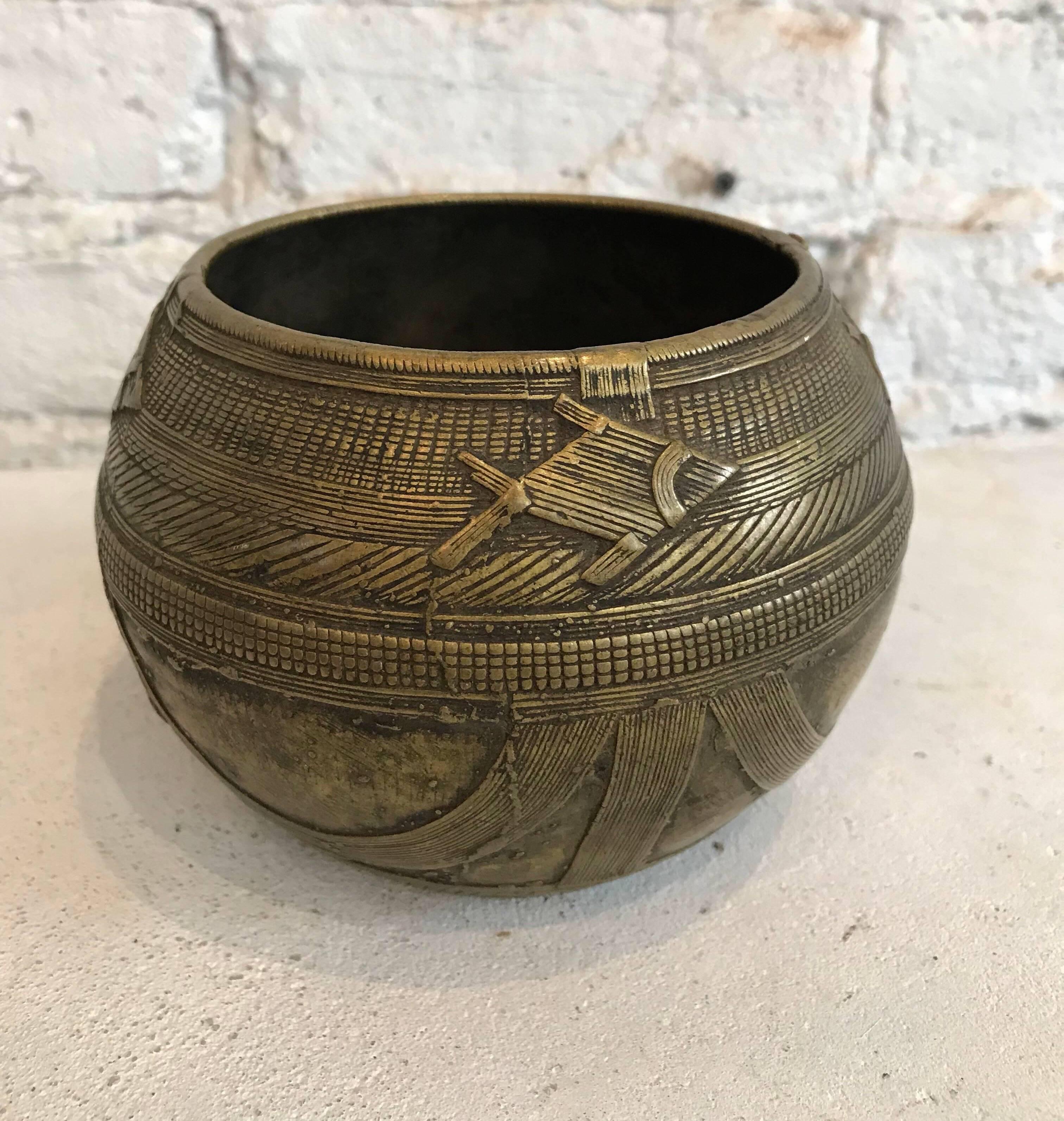 Indian Early 20th century Dhorkra Measuring Bowl 