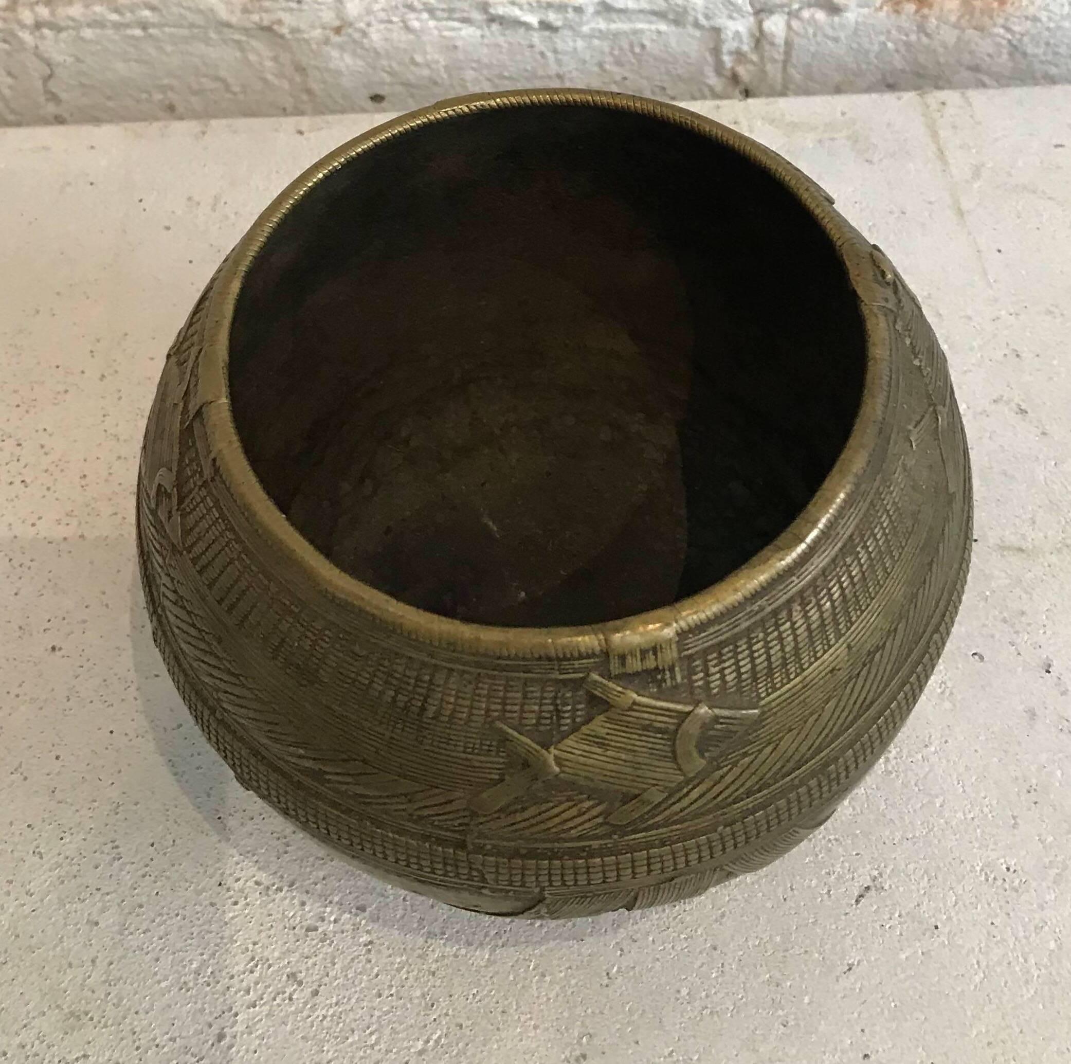 Cast Early 20th century Dhorkra Measuring Bowl 