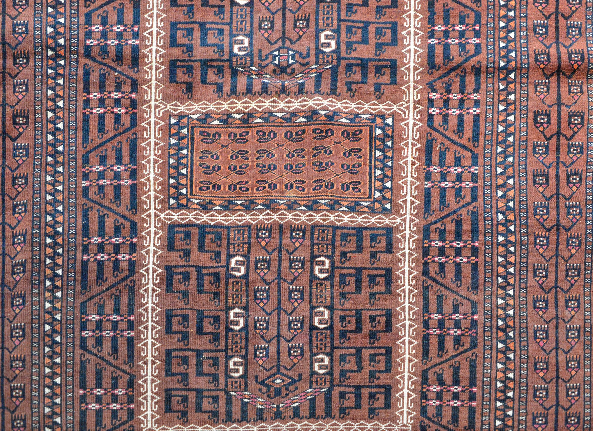 Hand-Woven Early 20th Century Ensi Rug