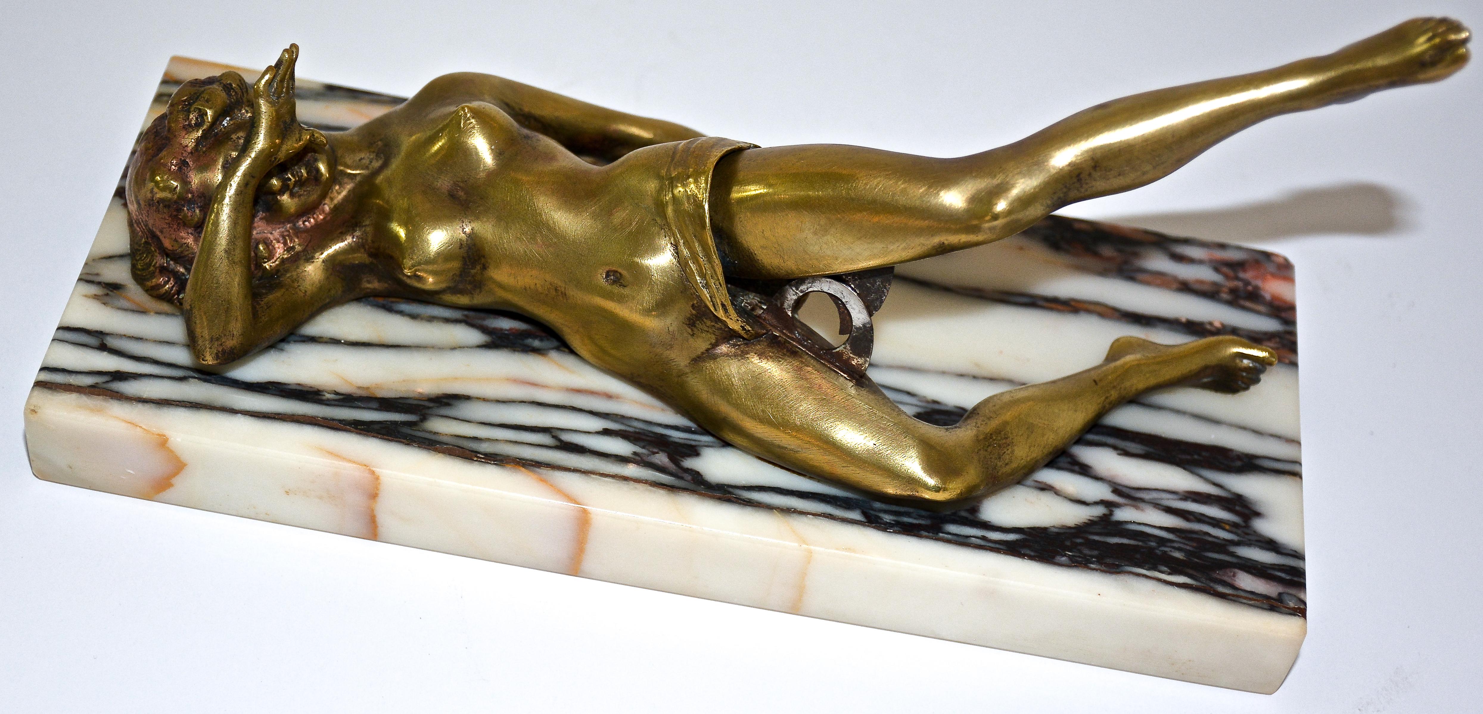 Early 20th Century Erotic Nude Bronze Cigar Cutter, Austria, 1910 10