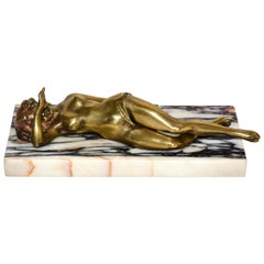 Early 20th Century Erotic Nude Bronze Cigar Cutter, Austria, 1910