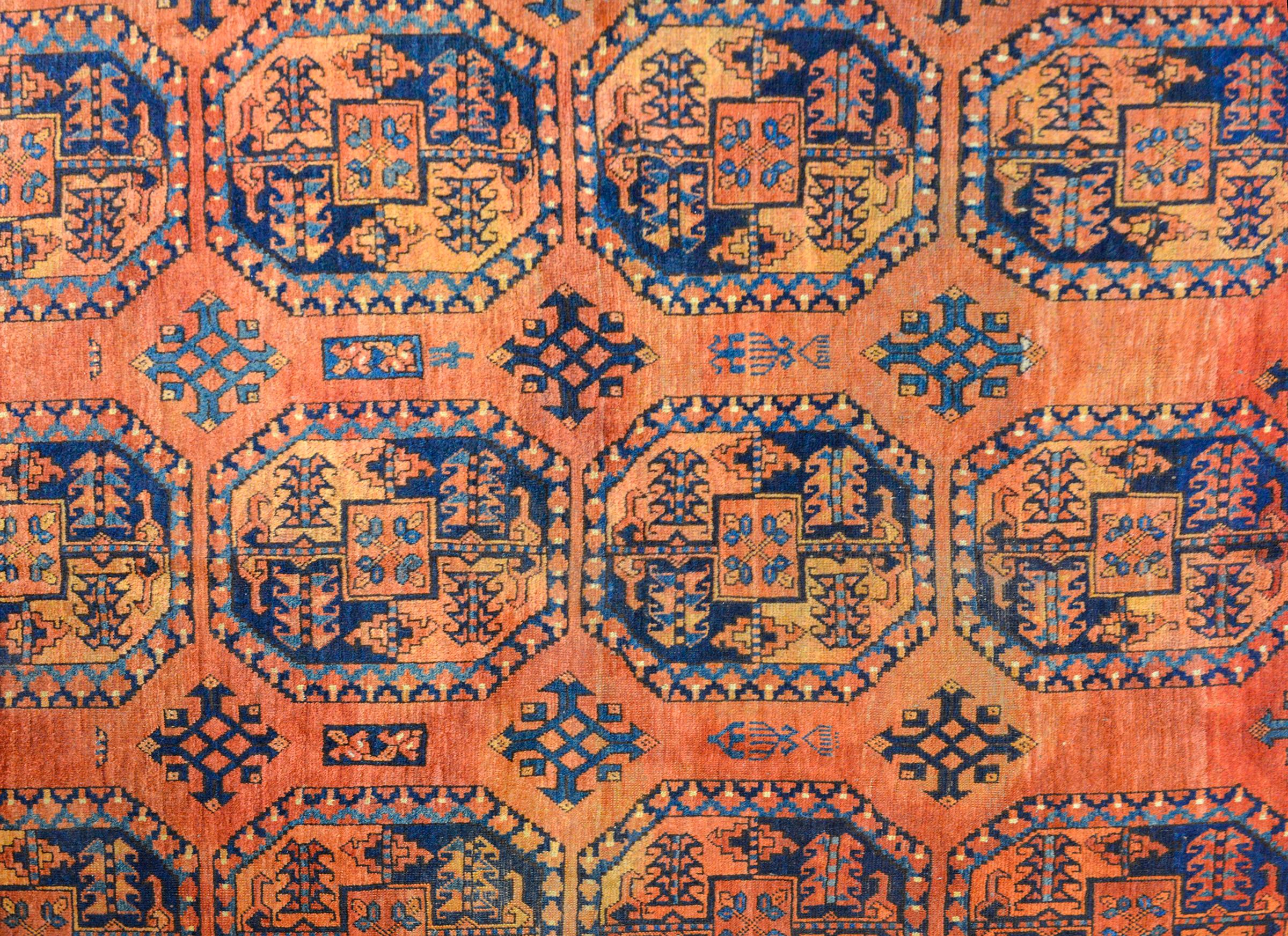 Vegetable Dyed Early 20th Century Ersari Rug For Sale