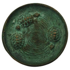 Early 20th Century E.T. Hurley Bronze 'Swimming Turtles' Pin Dish Ashtray