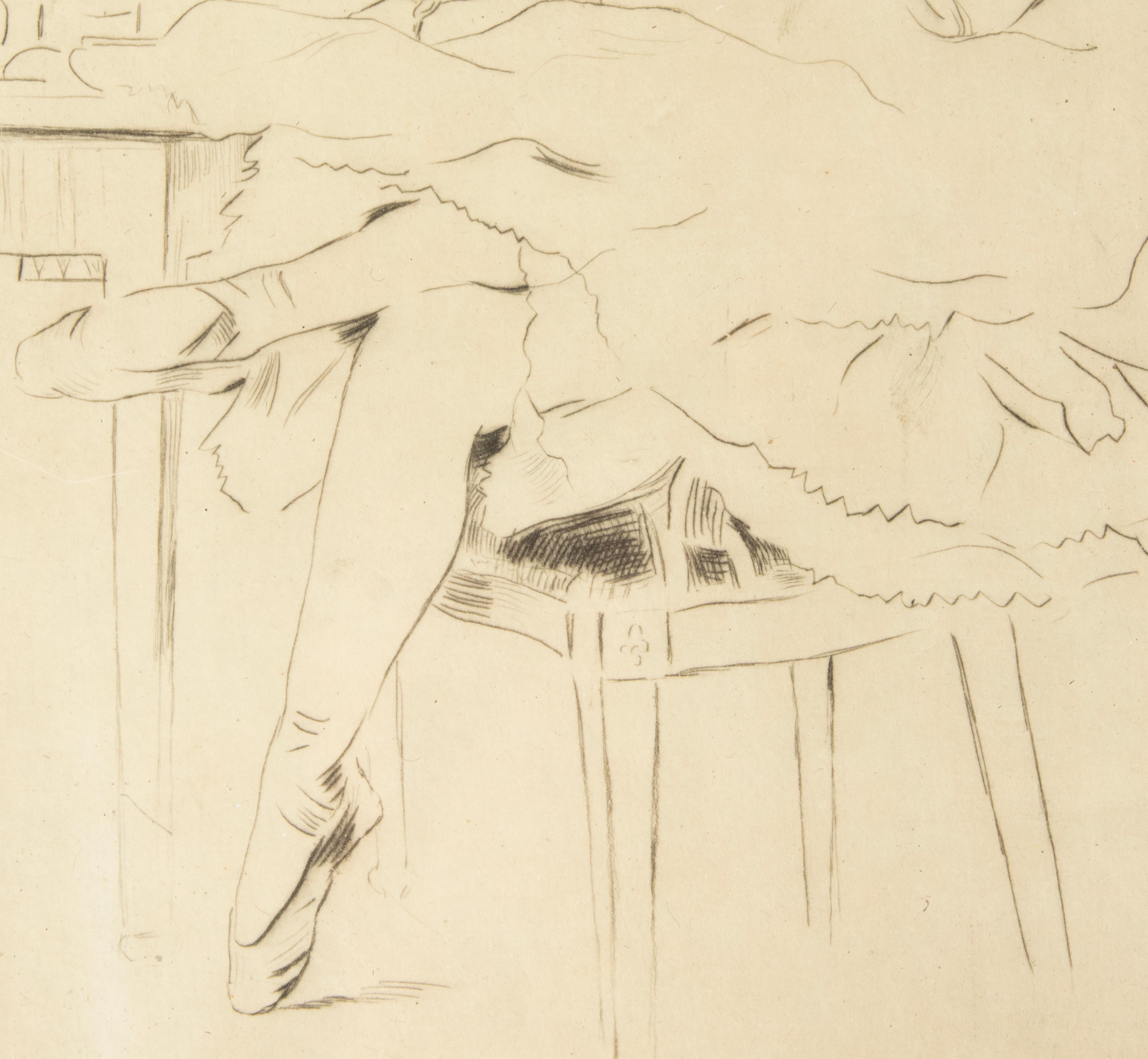 Early 20th Century Etching of a Ballet Dancer - Tony Alain Hermant For Sale 5