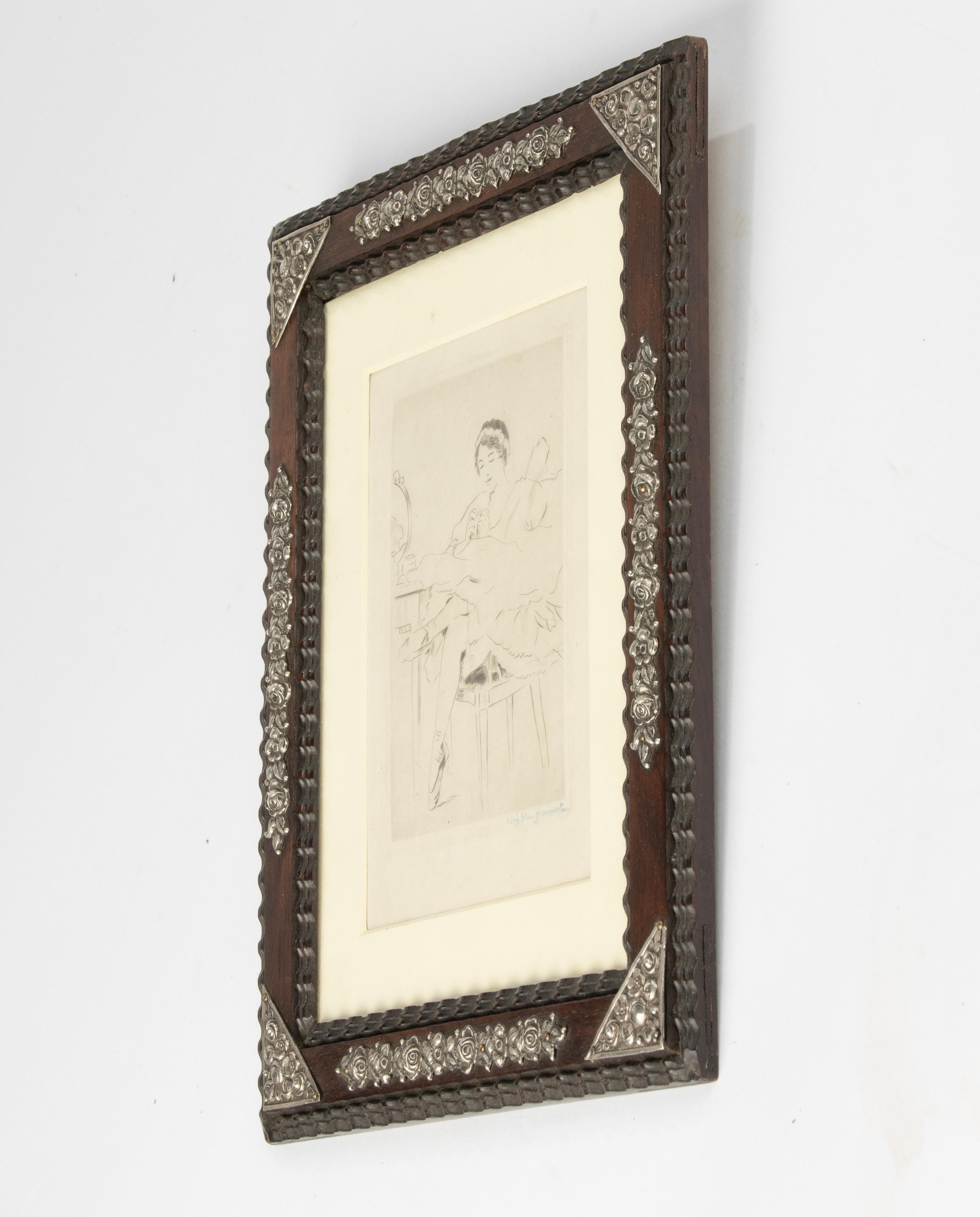 Hand-Crafted Early 20th Century Etching of a Ballet Dancer - Tony Alain Hermant For Sale