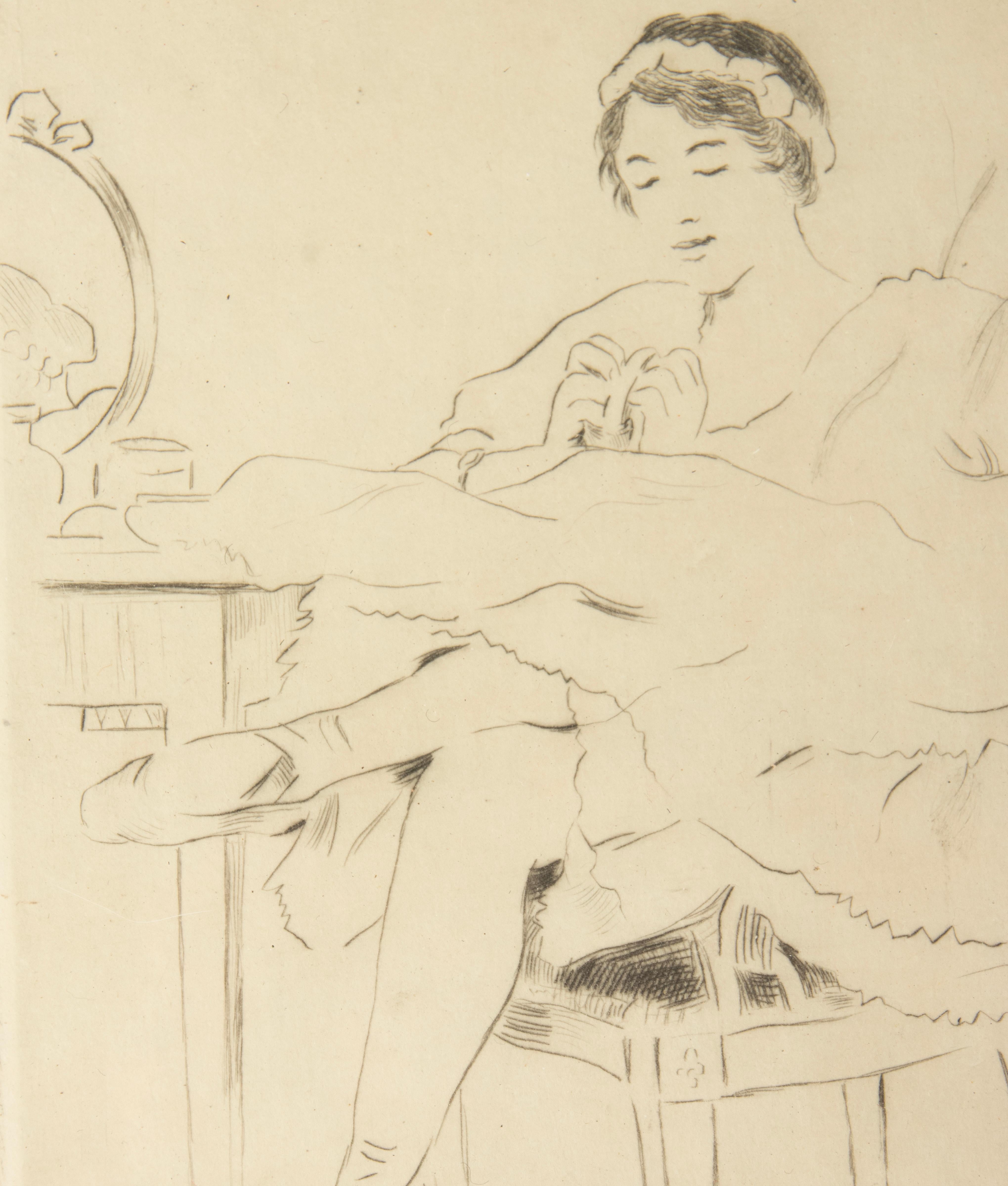 Early 20th Century Etching of a Ballet Dancer - Tony Alain Hermant For Sale 1