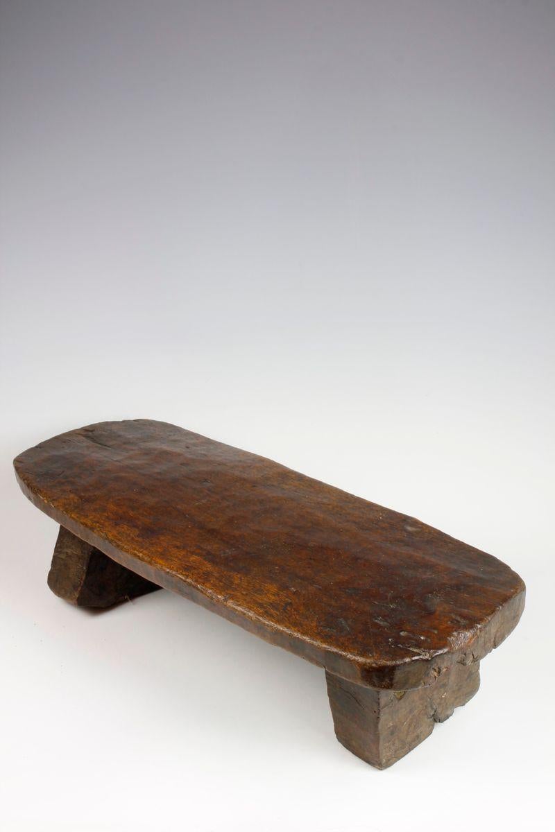 Carved Early 20th Century Ethiopian Low Stool For Sale