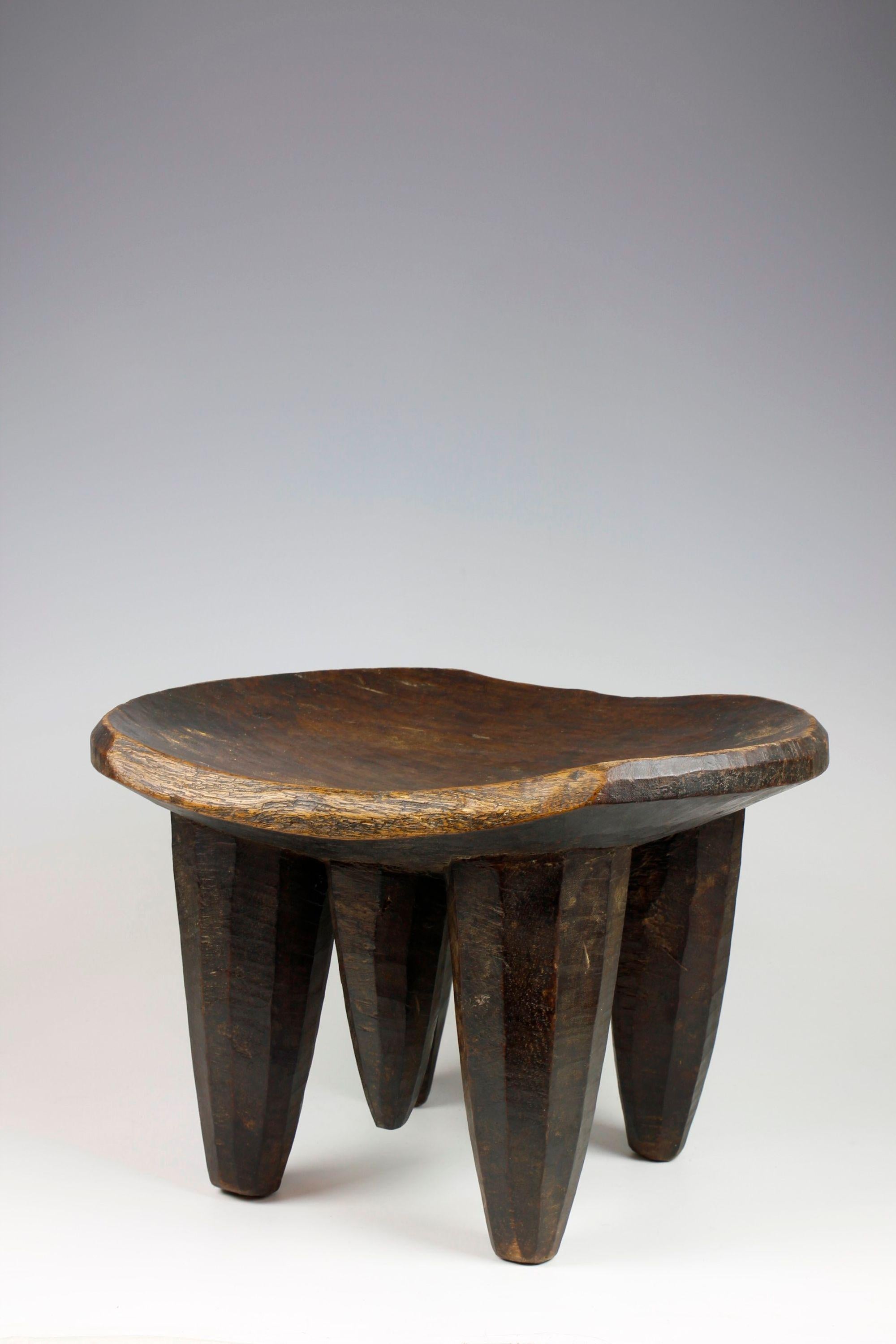 Tribal Early 20th Century Ethiopian Stool with Phallic Form For Sale