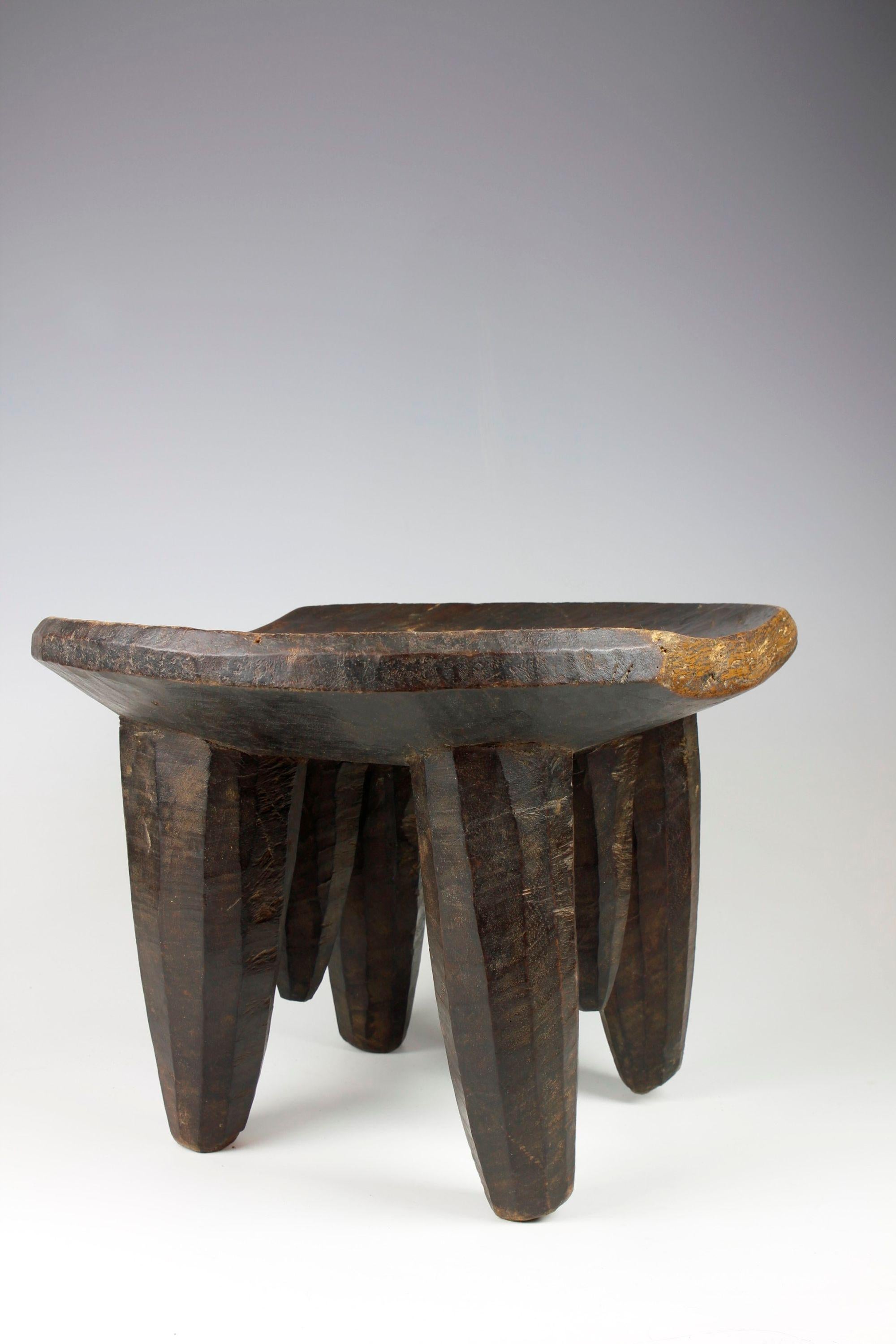 Carved Early 20th Century Ethiopian Stool with Phallic Form For Sale