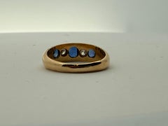 Early 20th Century European 18K Gold Sapphire Diamond Ring