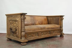 Early 20th Century European Leather Sofa