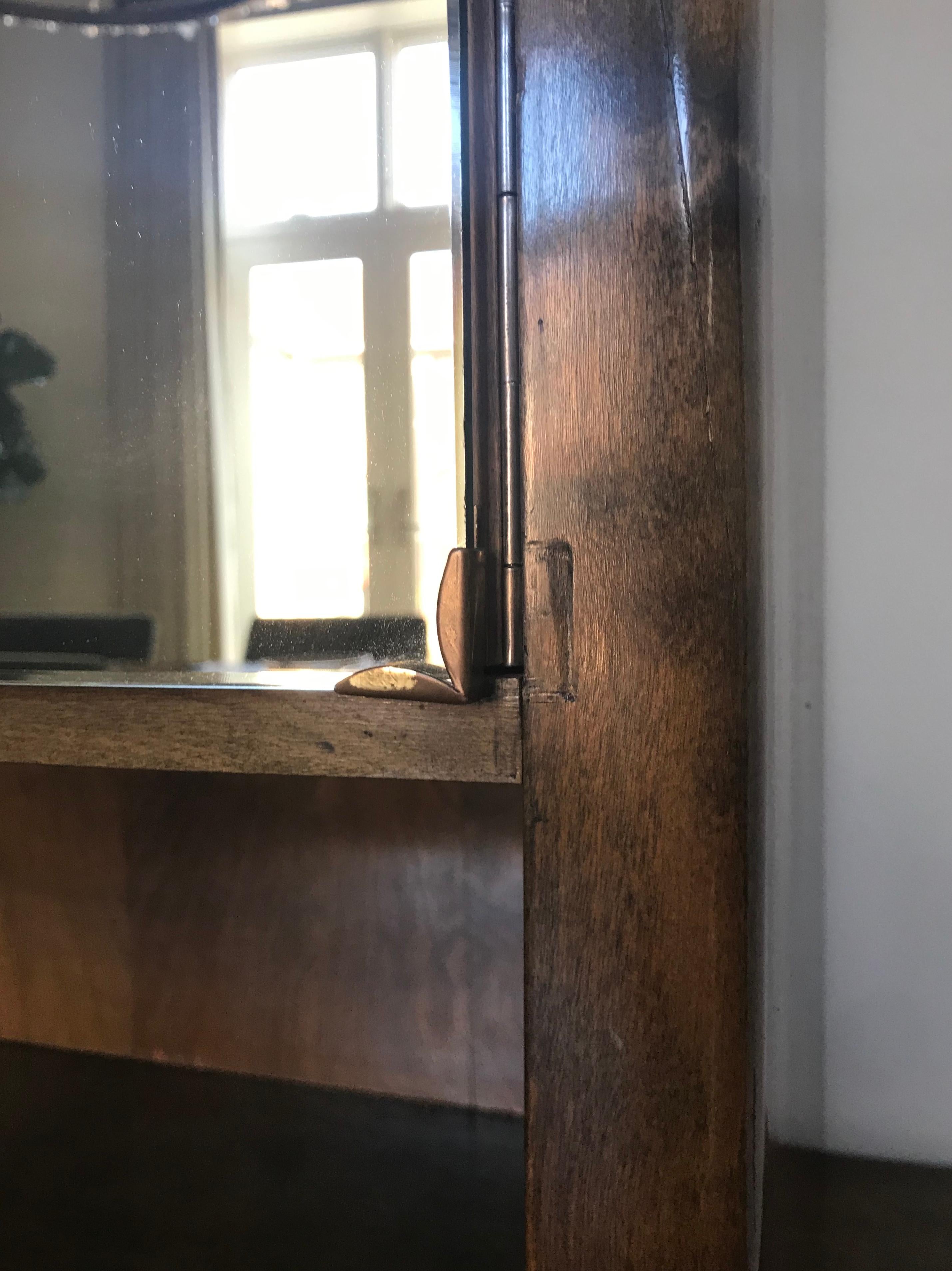 Mueble Bar Deco Europeo con Espejo de Principios del Siglo XX Art Decó