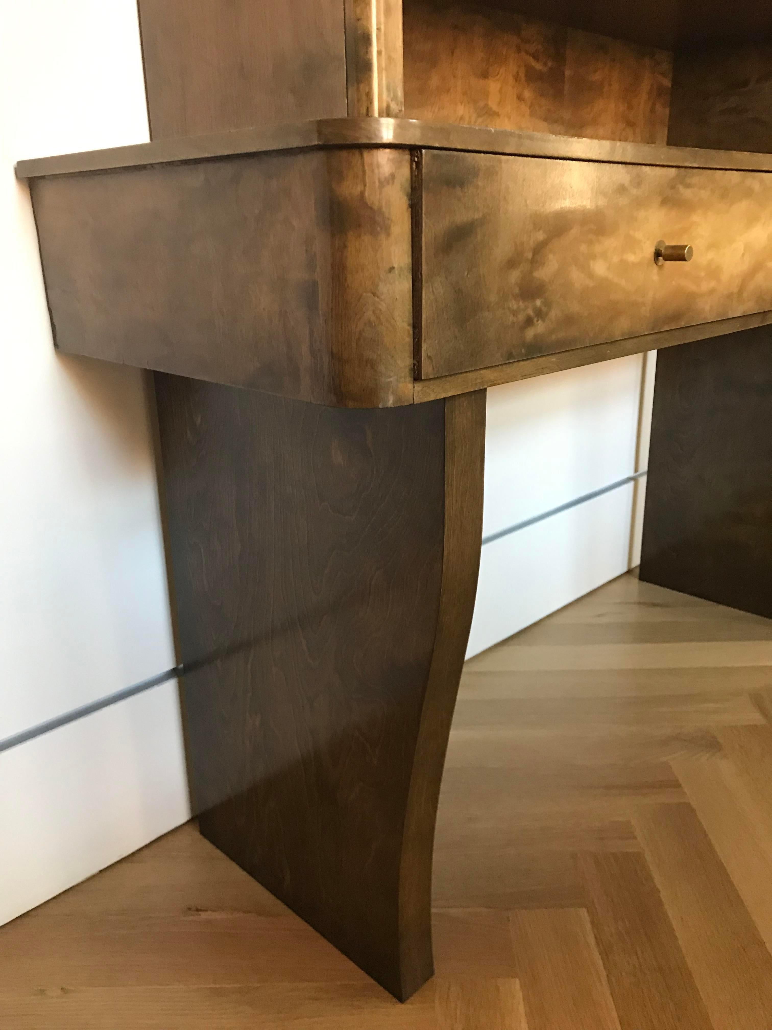 Mueble Bar Deco Europeo con Espejo de Principios del Siglo XX en Bueno Estado en Chicago, IL