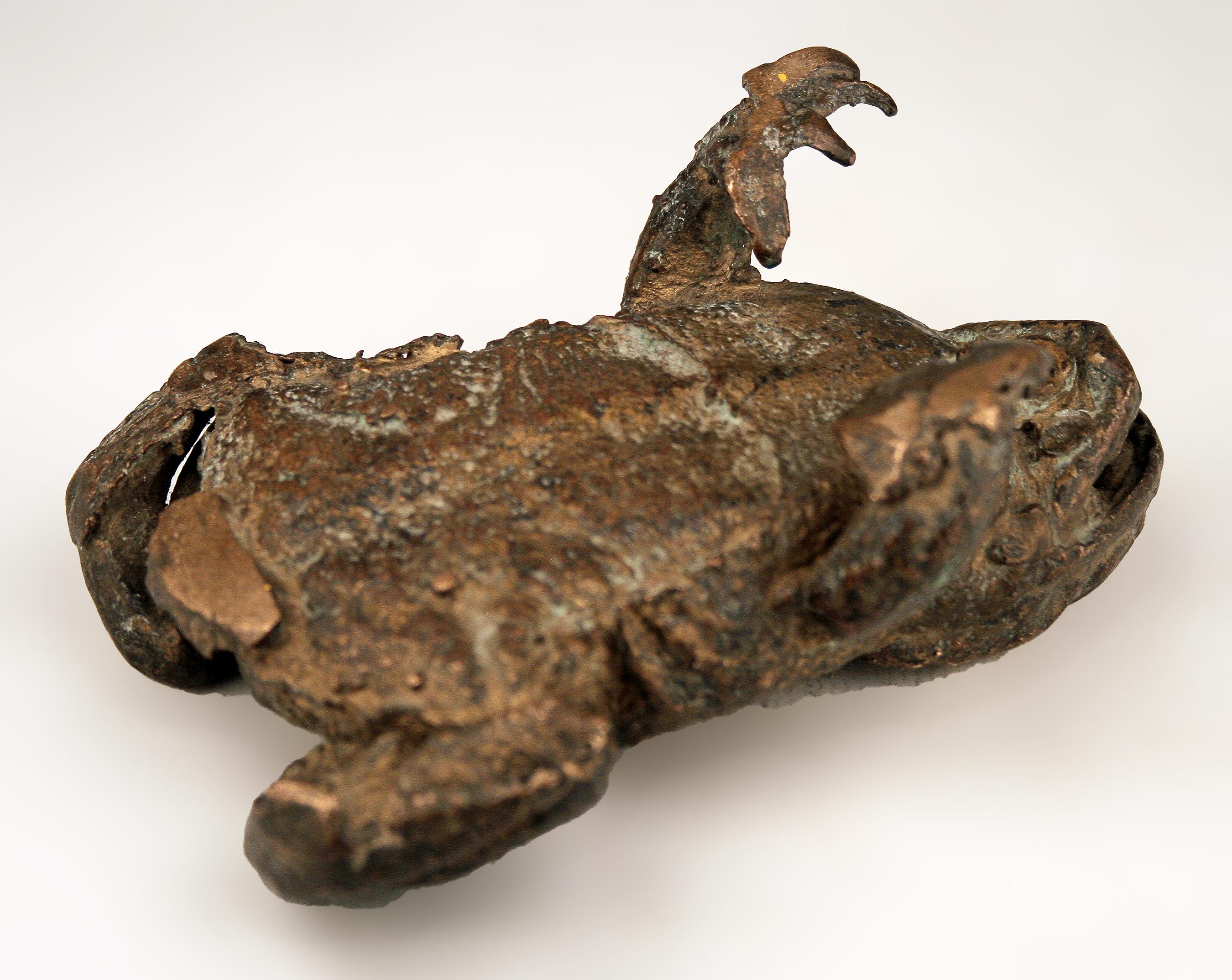 Early 20th Century Expressionist Giacometti-Like Patinated Bronze Toad Sculpture 3
